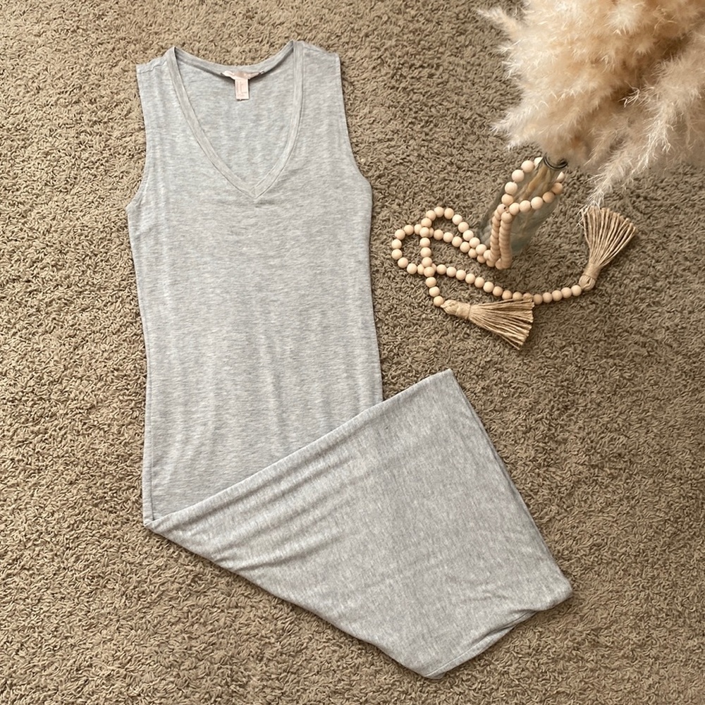FOREVER 21 CONTEMPORARY Heather gray jersey midi dress size S